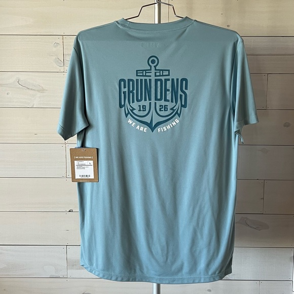Men's Grundens Logo Anchor SS Tech Tee - Picture 5 of 5